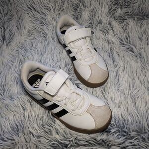 Adidas Kids White and Black Sneakers